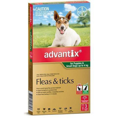 Advantix Puppy / Small Dog Green (up to 4kg)