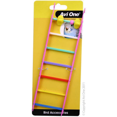 AVI ONE Bird Toy Multi Coloured Ladders w Geometric Beads - PET PARLOR