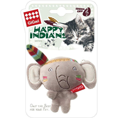 GIGWI CAT Happy Indians Melody Chaser Elephant