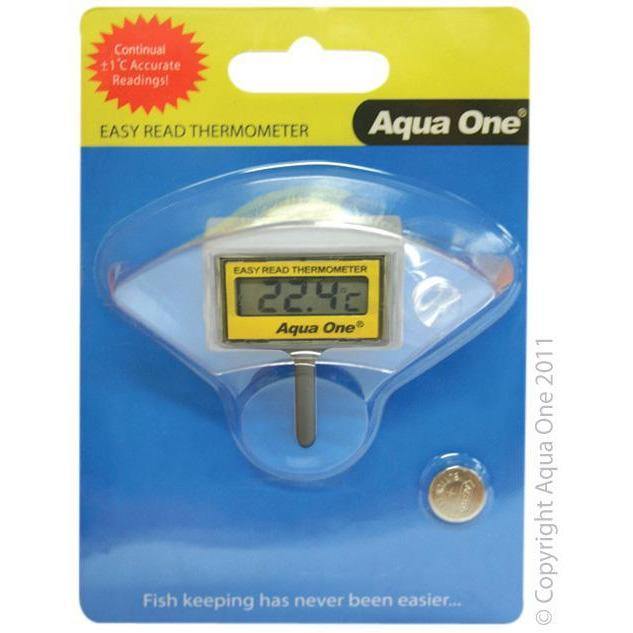 AQUA ONE Easy Read LCD Thermometer Inside Tank -12152