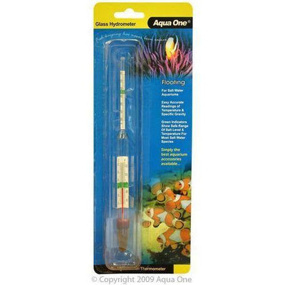AQUA ONE Glass Hydrometer With Thermometer -12038