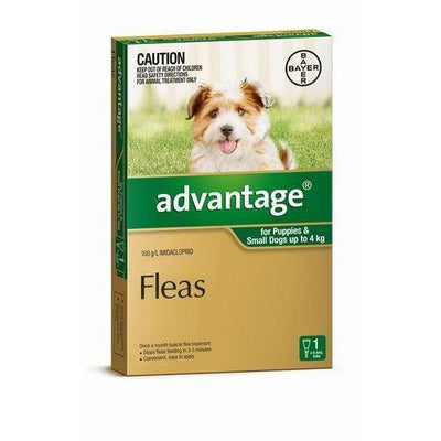 Advantage Single Puppy/Small Dog Green (up to 4kg)