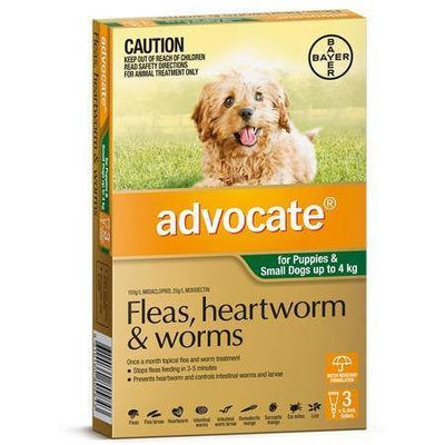 Advocate Dog Small Green 3's (puppies & dogs up to 4kg)