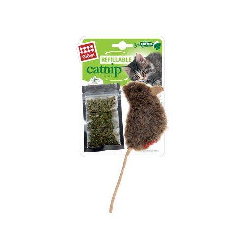 GIGWI Cat Refill Catnip Teabag Mouse Natural