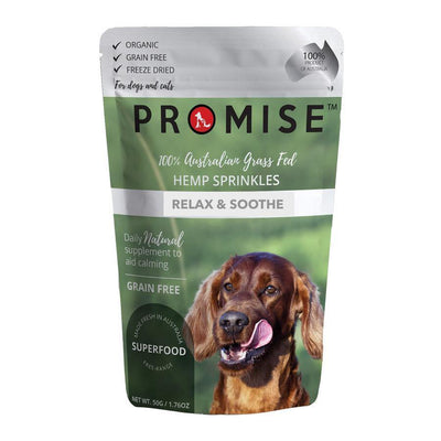 PROMISE Pet Treats Beef Liver Hemp Sprinkles Relax + Soothe 50g