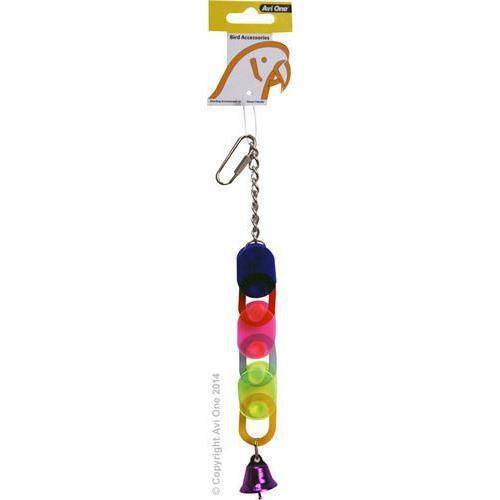 AVI ONE Bird Toy Acrylic 3 Chains w Bell