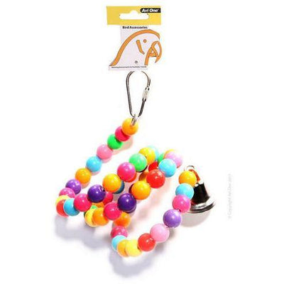 AVI ONE Bird Toy Coloured Beads Twister Bell