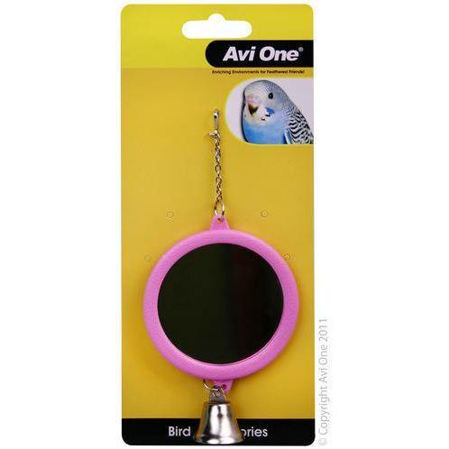AVI ONE Bird Toy Round Mirror w bell 7.7cm