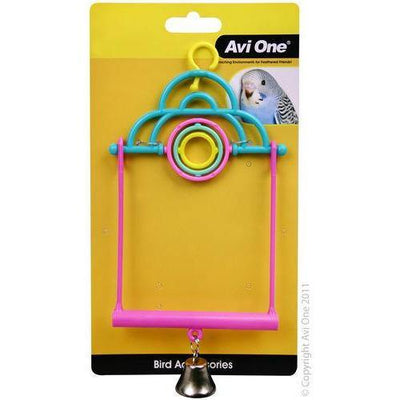 AVI ONE Bird Toy 2 In 1 Swing w turning Rings