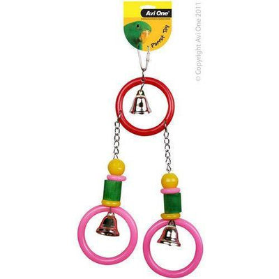 AVI ONE Bird Toy Acrylic 3 Rings 3 Bells