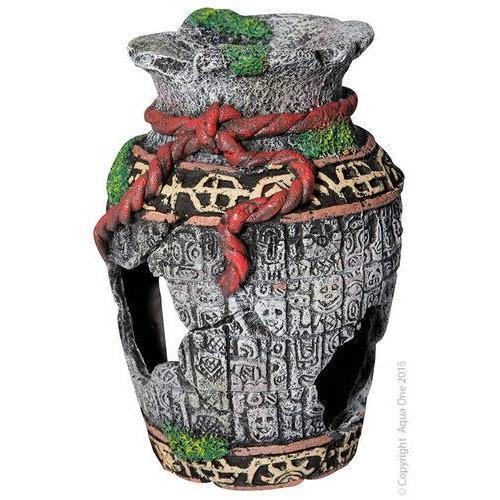 AQUA ONE Ornament Broken Aztec Vase Small 19x12.5x13cm