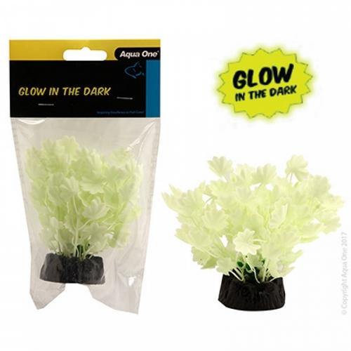 AQUA ONE Plastic Plant Glow in the Dark Hydrocotyle plant 5cm -11342