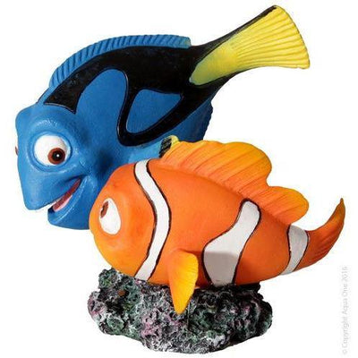 AQUA ONE Ornament Blue Tang and Clownfish 10x9.5x9.8cm