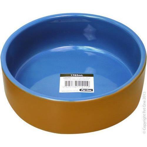 PET ONE Bowl Terracotta Blue Glazed
