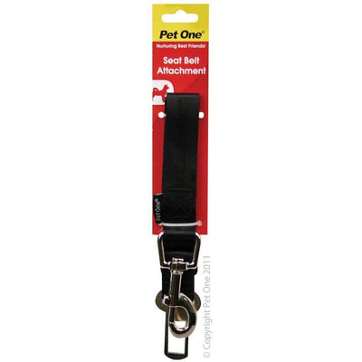 PET ONE Leash Car Seat Belt Attachment 50cm Black -23714