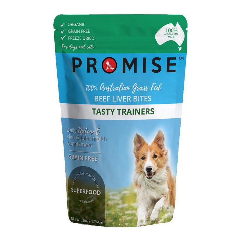 PROMISE Pet Treats Beef Liver Bites Tasty Trainers 50g