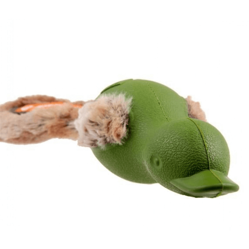 Duck with Plush Tail Green