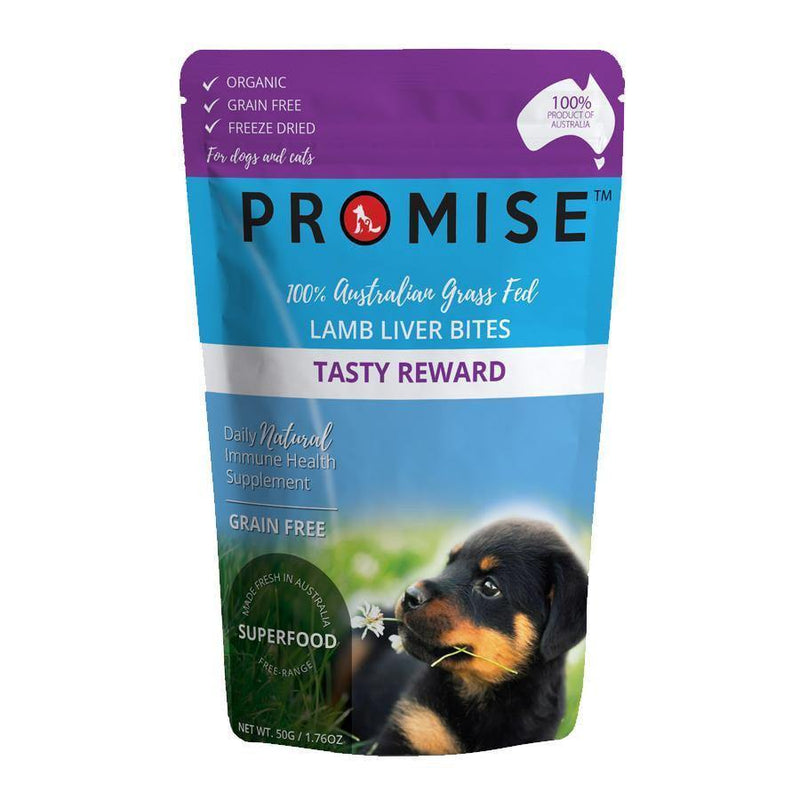 PROMISE Pet Treats Lamb Liver Bites Tasty Reward 50g