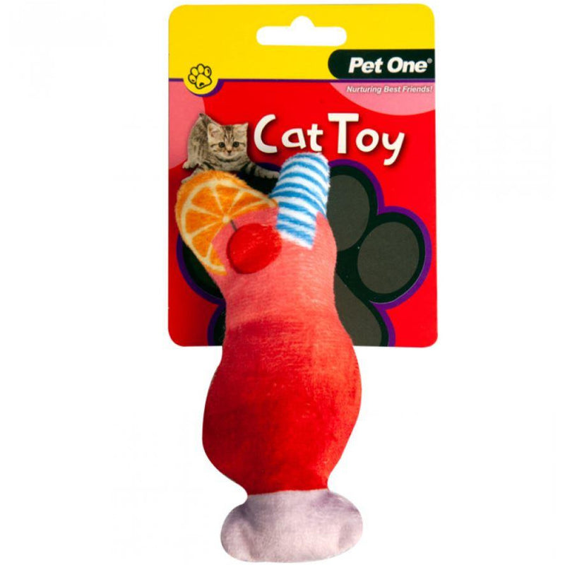 Plush Red Meowjito Cat Toy